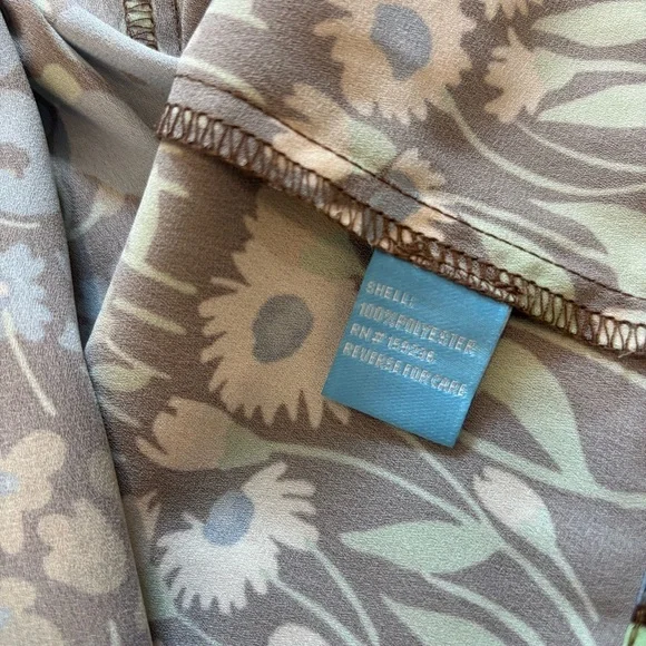 J. McLaughlin Hortense Chocolate Brown Falmouth Floral Midi Dress Women’s Large - Picture 13 of 13